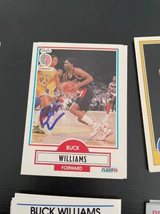 Blazers Buck Williams signed 1990 Fleer Card - Picture 1 of 4