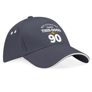 90th Birthday Gift Present Idea For Men Women Ladies Dad Mum Happy 90 Hat - Picture 1 of 14
