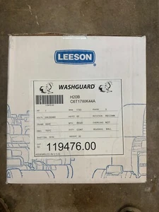 Leeson Washguard Motor Cat 119476.00  1HP 3 phase 1760 Rpm - Picture 1 of 3