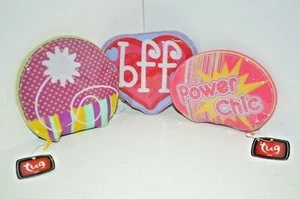 Sie wählen SCHLEPPER BEUTELTASCHE mit REISSVERSCHLUSS Kinder ERWEITERT BFF Power CHIC lila PINK orange COOL - Bild 1 von 19