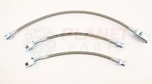 Rear Braided Brake Hoses for Holden VR-VS Commodore NON-IRS 3 Hose Lines - Picture 1 of 6