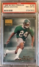 1996 SkyBox Premium Rookie Brian Dawkins Rookie Card PSA Grade 8