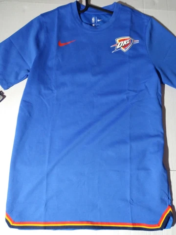 Nike NBA OKC Thunder Short Sleeve Short Style 929240 403 Size Large Warm Up Cover