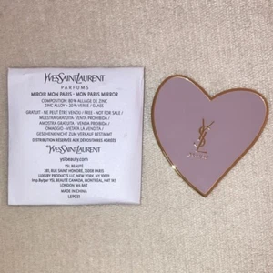 Yves Saint Laurent YSL Pink/Gold Mon Paris Heart Mirror (2.5in x 2.5in) New