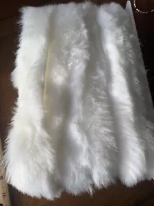 2" Wide White Faux Fur Trimming - 6 Yards 18” Continuous Yards - Picture 1 of 7