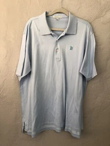 Peter Millar Polo Shirt Mens Extra Large Light Blue Golf Polo 100% Cotton - Picture 1 of 10