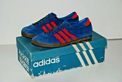 ADIDAS Dublin Vintage Retro Blau/Rot Made in YUGOSLAVIA Gr: 7,5 / 41 1/3 (13919) - Bild 1 von 4