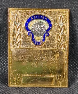 Royal British Legion Gilt & Enamel Standard Bearer's Strap Plate V Rare (57) - Picture 1 of 7