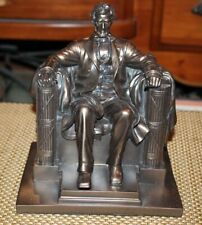 Abraham Lincoln Statue Sculpture Pacific Giftware Bronze Color Heavy Bookend