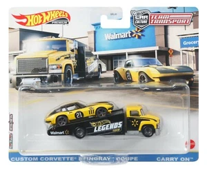 Hot Wheels Legends Team Transporter Custom Corvette Stingray Coupe & Carry On - Picture 1 of 6
