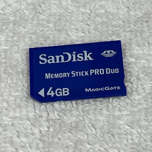 SanDisk Memory Stick PRO Duo 4GB Magic Gate Blue - Picture 1 of 3