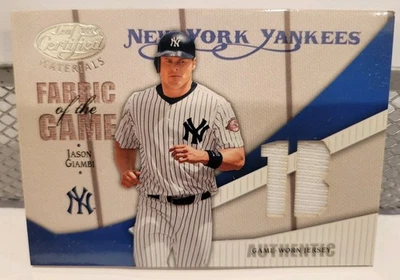 2004 Leaf Certified Materials - Tela del juego Jason Giambi #FG-143/100 Foto 1 de 2