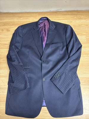 Hermoso Traje Ted Baker Endurance Azul Rayas Hombre 44 Pulgadas Pecho Foto 1 de 4
