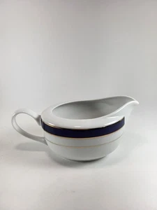 ROYAL VIENNA SONATA COBALT BLUE & GOLD BAND ON WHITE Gravy Boat - Picture 1 of 7