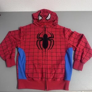 Youth Marvel Spiderman Hoodie Costume Hooded Eye Slots, (10/12) Large Mad Engine - Picture 1 of 6