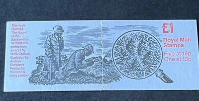 GB Stamp Booklet Folded £1 Sherlock Holmes. MNH. Complete. - Image 1 of 3