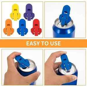 6/12/24pcs Beverage Can Opener Protector Sleeves Multicolor Soda Beer Covers 2" - Picture 1 of 12