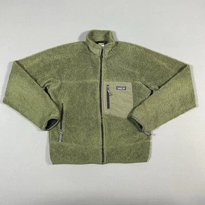 Patagonia Retro X Deep Pile Fleece Jacket Mens Small Green Full Zip Vintage READ - Picture 1 of 12