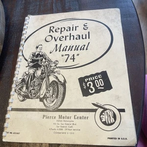 SALE! Indian Motorcycle Repair and Overhaul Manual 74" #675007 - Picture 1 of 2