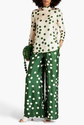 Blusa túnica celestial satinada seda lunares Zimmermann talla 2/AU 12/US 8 Foto 1 de 4