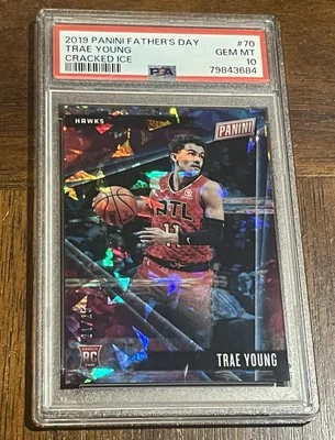 2018-19 Panini Father's Day Rookie Cracked Ice /25 Trae Young PSA 10 Gem Mint RC - Image 1 of 2