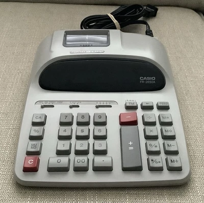 Casio FR-2650A~2-Color Professional Desktop Printing Calculator Big Print~Tested - Image 1 of 4