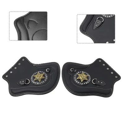 Paar Motorrad Universal Leder Wärme Sattel Schild Deflektor Für Honda Für Harley - Bild 1 von 4
