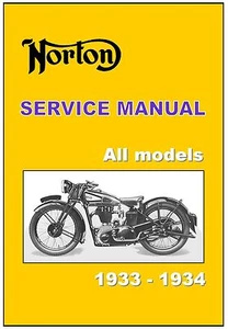 NORTON Workshop Manual All Models ohc ohv sv 1933 1934 Owners Service - Picture 1 of 5