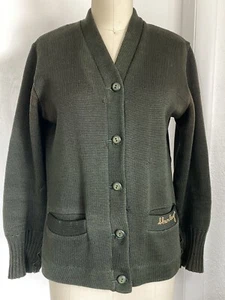 Vintage 1940s Varsity Club Wool Knit Cardigan Sweater Letterman Albion Mills 40s - Picture 1 of 9