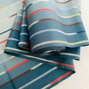 Blue Rain Drop Nishijin Silk UnUsed BOLT By the Yard Japanese Kimono Fabric BS51 - Imagen 1 de 7
