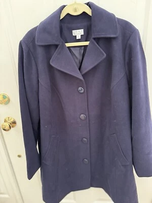 Jaqueta JOAN RIVER casaco de ervilha peito único tamanho 3X. Forro azul marinho.  C-21 - Imagem 1 de 4