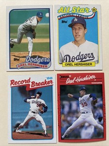 1989 Topps Orel Hershiser #550 LA Dodgers 1988 Topps All Star &1989 Topps #5 RB