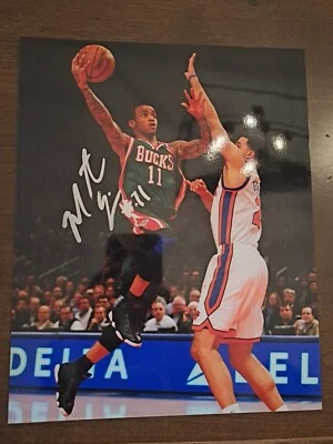 Foto firmada por Monta Ellis Bucks 8x10 Warriors Foto 1 de 2