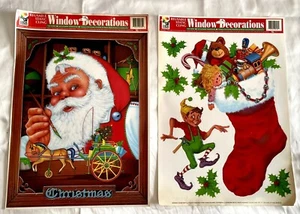VINTAGE (2) ADHESIVOS DE COLOR Vinilo - Taller de Papá Noel y Medias Ventana Adhesivos - Imagen 1 de 3