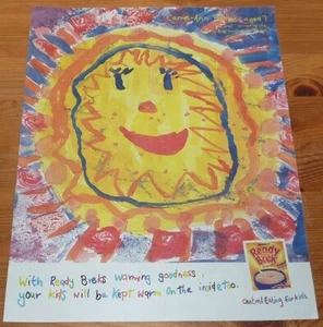 Comer central para niños 1999 vintage gran anuncio listo Brek - Imagen 1 de 2