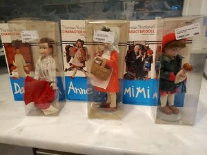 Norman Rockwell 1979 Character 10 In. Dolls Lot Davey Mimi Anne In Box. - Picture 1 of 9