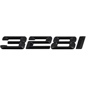 328i Gloss Black Rear Trunk Emblem Badge for BMW 328i Decal Numbers Letters - Picture 1 of 2