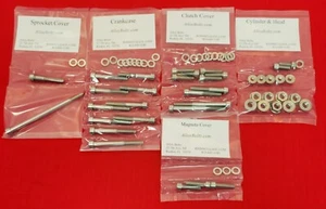 SUZUKI 1984-1985 RM125 POLISHED STAINLESS STEEL ENGINE BOLT SCREW KIT SET - Picture 1 of 1