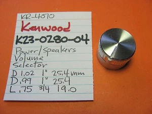 📈KENWOOD K23-0280-04 PWR SPKRS VOL SELECT KNOB KR-4070 KR-5030 KR-6030 RECVR - Picture 1 of 3
