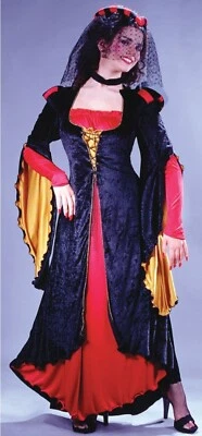 New Adult Women Halloween Costume, RENAISSANCE COUNTESS WITH VEIL,sz.8-14,FW - Image 1 of 4