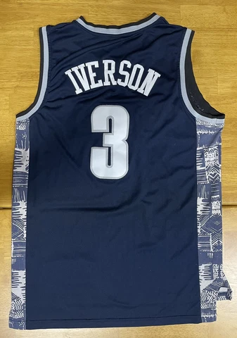 Allen Iverson Stitched Georgetown Hoyas Nike Mens Jersey Size Large NBA Licensed Cover