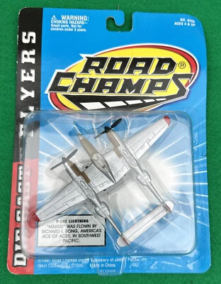 Vintage 1997 Road Champs Flyers P-38J Lighting “Marge” Fighter Plane Diecast NIP - Image 1 of 4