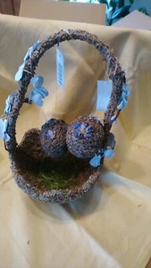 NUOVO cesto di lavanda nido di Pasqua con uova di lavanda rimanenze - Foto 1 di 3
