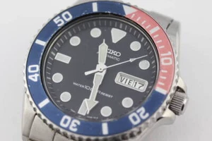 SEIKO Divers 7S26-0040 Pepsi Bezel Date Black Dial Automatic Watch Very Good - Picture 1 of 2