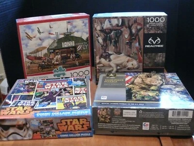 Puzzles-Four-U.S. Army, Star Wars-Comic Collage (Sealed), All Tuckered Out (Seal - Image 1 of 4