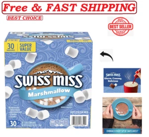 Swiss Miss Chocolate Hot Cocoa Mix With Marshmallows, 30 Count Hot Cocoa Packets - Picture 1 of 6