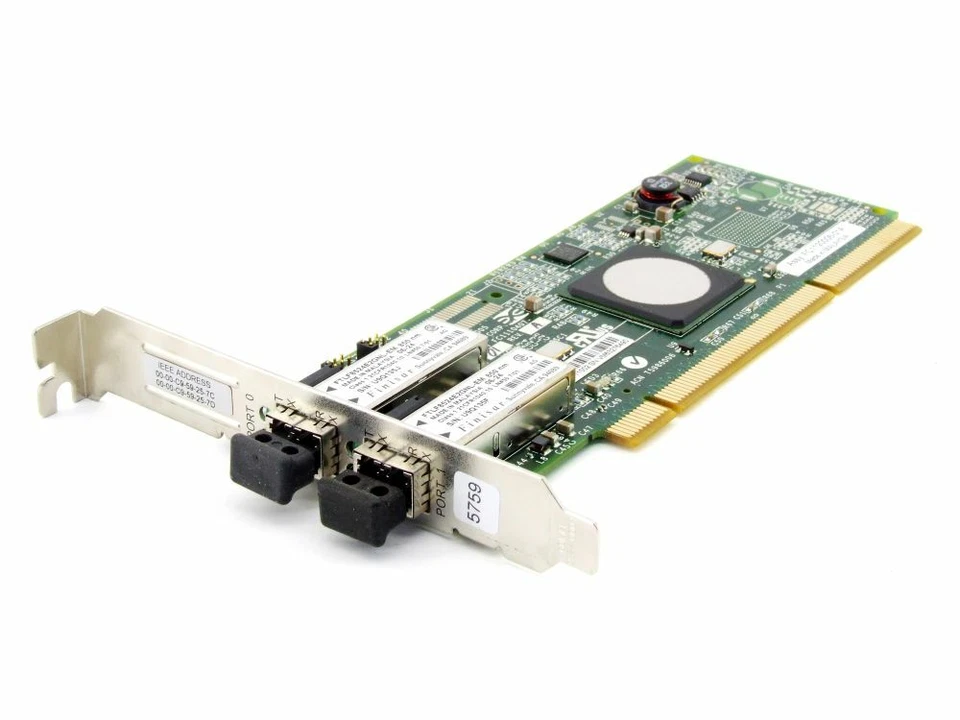 Emulex LP11002 FC1120006-01A Pci-X 4Gb/S Dual Port Fibre Channel Card FC - Image 1 of 1