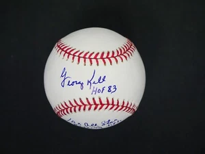 GEORGE KELL SIGNED OFFICIAL OMLB BASEBALL WITH (4) INSCRIPTIONS - PSA COA - Picture 1 of 7