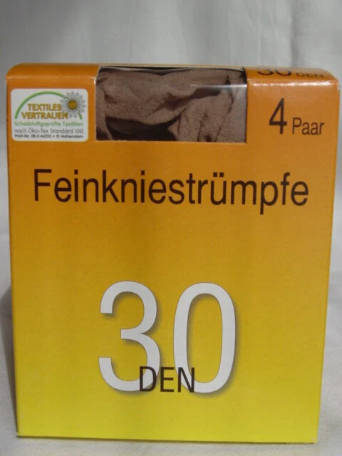 30 Den Feinkniestrümpfe, 4 Paar, schwarz - Bild 1 von 1