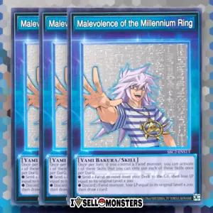 Yu-gi-oh! TCG 3x Malevolence of the Millennium Ring SBC2-ENS13 x3 COMMON - Picture 1 of 1